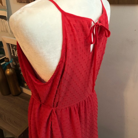 Elle High Neck Sleeveless Coral Dress - Size XL - Picture 9 of 13